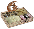 Eid mubarak tray,baby birthday tray, chocolate basket,chocolate tray,candy tray,Wooden Serving Tray Basket, Eid Serving Tray, Eid Gift, Festival Gift, Eidi mubarak Basket,. 