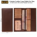 Genuine Leather Long Wallet Black. 