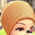 shimmer glitter golden Muslim Headscarf Inner Hijab Caps Wraps Women Islamic Under Scarf Ninja Scarf Ramadan Stretch Cotton Bonnet Caps. 