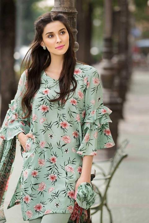 GA - Gul Ahmed-Summer Collection 2019  Pista Silk Collection-3 PC Unstitched-SY-23 -196034