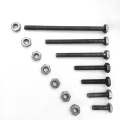 10Pcs Pack 1/4 inch Width, (2 Sotar) Black Hexagonal Nut and Bolt Screw Nut Bolt 10 Different Size Available. 