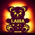 Customized Teddy Bear Name board With Led LAMP. 