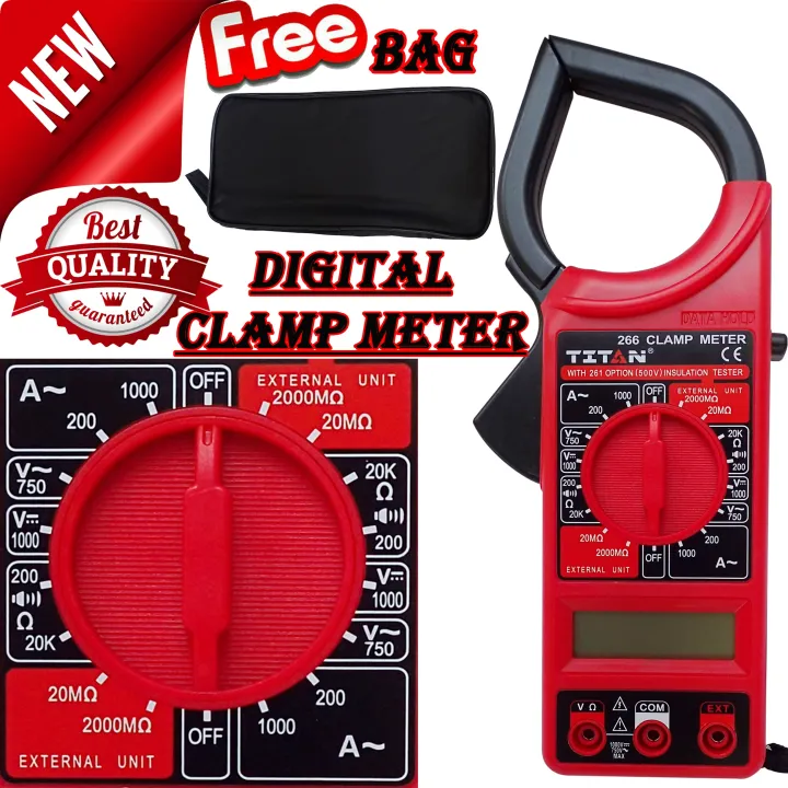 Professional%20LCD%20Digital%20Electronic%20Clamp%20Meter%20Voltmeter%20Multimeters%20Ammeter%20Ohmmeter%20-%20500V%20Insulation%20Tester%20-%20Portable%20Multimeter%20AC%20Electricity%20Current%20Ampere%20Measurement%20AC%20DC%20Voltage%20Volt%20Measurement%20Original%20Genuine%20Best%20New%20Clamps%20Meters%20DT266%20-%20Image%202