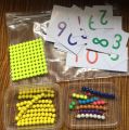 C2a-Hands-on Maths Kit 1 - 100. -KIT#1- Montessori Short bead stairs and Decimal Cards.. 