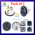 2 Pcs Universal Multi Travel Adapter Converter US AU UK To EU Plug European Europe Universal Multi Socket 16A with Safety Shutter. 