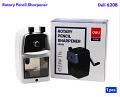 DELI- 0620B Rotary Pencil Sharpener Machine Long Lasting Metal Blade Office , School Supply Stationery. 