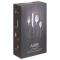 Avie 16 Pc Gold / Matte Black Finish Cutlery Set - Premier Home - SKU 0922613. 