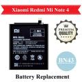 Xiaomi Redmi Note 4 BN43 Battery Replacement BN 43 For Mi Note 4 4100mAh - Black. 