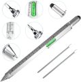 Stylus Pen, 7-in-1 Multi-Tool Pen Touchscreen Stylus, Ballpoint Pen, Ruler, Level, Phillips Screwdriver and Flathead. 