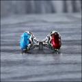 Stainless Steel Turkish Silver Fashion Stone Ring For Men. 