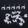 Pack of 100 Pcs Cable Nail Clips- Cable Wire Clips 4mm to 14mm (9 Different Sizes). 