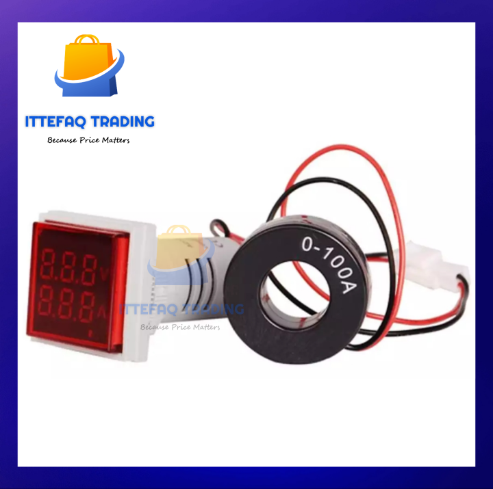 Square%20Digital%20AC%20Voltmeter+Ampmeter%202in1%2050-500V%20100A%2022mm%20LED%20Current%20Indicator%20Voltage%20Meter%20Mini%20Volt%20Amp%20Tester%20Panel%20-%20Image%203