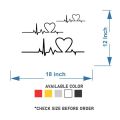 Zecor Gallery 3 Heart Beats Wall Sticker for Bedroom Living Room Decoration Special Valentine`s Gift Wall Art Stickers. 