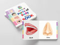 Little Board Book of "Parts of Body" for kids - Pocket Size - Hard Bound - Premium Quality. 