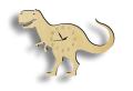 Dinosaur Shaped Wall Clock for kids room, Laser Cut 3D Animal Shaped Wall Hanging Clock. 