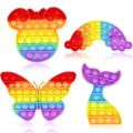 Pop it Fidget Toy - Push Pop Bubble Fidget Spinner - Pop it Puzzle Toy - Rainbow Poppet Fidget Toy - Poppit Bubble Fidget Toy. 
