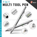 Stylus Pen, 7-in-1 Multi-Tool Pen Touchscreen Stylus, Ballpoint Pen, Ruler, Level, Phillips Screwdriver and Flathead. 