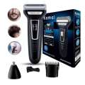 Kemei 3 in 1 Professional Shaving Machine Rechargeable Hair Clipper Trimmer & Shaver - Blue - KM 6333. 