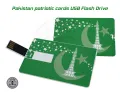 Pakistan patriotic cards USB Flash Drive - Custom Business Card Style USB Flash Drive 8GB. 
