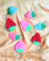 Keychain for girls-Keychain for boys-Strawberry Croatia Hanging Keychain. 