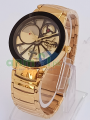 Adimax Full Gold Steel Elegant Men's Fashion Quartz Watch. 