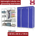 3 Door Portable Folding Canvas Wardrobe, Foldable Cloth Storage Wardrobe Cupboard Almari - 3 Designs. 