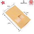 10x15 cm 25 pcs/ Brown kraft paper stand up pouch, stand up paper bags with window and zipper Packaging material, packaging bag. 