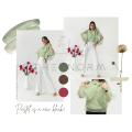Women Stylish Organza Puffy Sleeves Top With Bow Tie Neck In Pastel Green. 