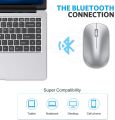 OMOTON Bluetooth Mouse for iPd and Phone (iPdOS 13 / iOS 13 and Above), Ultra-Thin Wireless Mouse Compatible with Computer, Laptop, PC, Notebook, and Mac Series, Silver. 