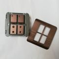2 Switches+2 Sockets Electric China Fitting Sheet Switch Board- Metal Series (Coffee Colour). 