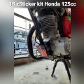 Motorcycle 125cc 18 X Sticker Kit Vinyl Reflector Sticker Kit With Installation Guide Waterproof Material. 