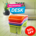 Kids Study Table Multipurpose Small Plastic Children Desk Lap Laptop Books Toys Storage for Kid Adult Home Bedroom Furniture Portable Multi Color. 