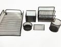 Metal Mesh Executive Desk Organizer Set of 6 Pcs For Home and Office Use. 