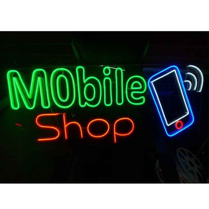 Mobile Shop Neon Light Board