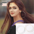 IK Fashion - Fashion Large Hoop Earrings 60mm 80mm 100mm Big Smooth Circle Earrings Round Loop Earrings for Women Jewelry Party Gifts. 