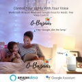 Smart Wifi Led Light Bulb with 16 Million Color changing Capacity Application Controller, Smart Bulb E27 Wifi Lamp 8 Watt Voice Controlled with Google Assistant & Amazon Alexa, Auto On/Off Timer Setting. 