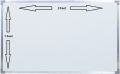 1.5ft x 2ft Dry Erase White Board Hanging Writing Drawing & Planning Whiteboard. 