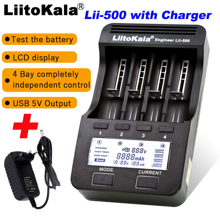Liitokala Lii-500 LCD 3.7V 18650 18350 18500 16340 17500 25500 10440 14500 26650 1.2V AA AAA NiMH lithium battery Charger