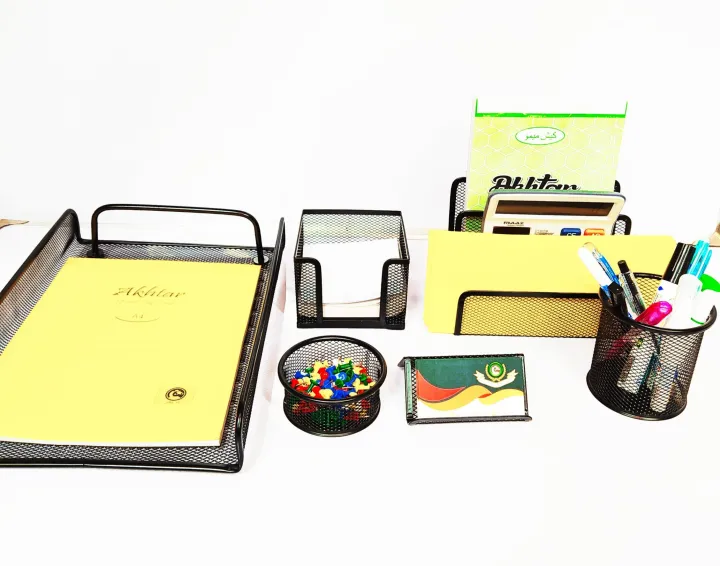 Metal%20Mesh%20Executive%20Desk%20Organizer%20Set%20of%206%20Pcs%20For%20Home%20and%20Office%20Use%20-%20Image%206