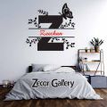 Style Candy Floral Customized Name Wall Sticker for Bedroom Girls Kids Living Area. 