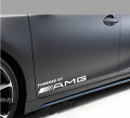 White Color Powered By AMD Sticker Car Styling Vinyl Decal 28 by 4.5 centimetre Size With Pasting Tape High Quality. 