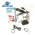 2.5X 7.5X 10X LED Soldering magnifying glass Illuminated Magnifier Desktop Loupe Helping Hand Auxiliary Clamp Black Color. 