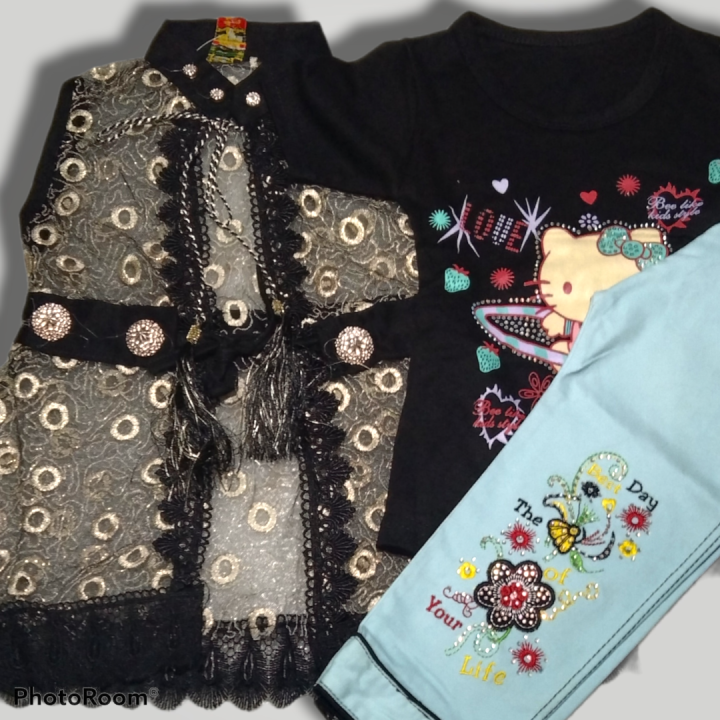 3%20Piece%20Gown%20style%20with%20cotton%20pent%20summer%20suit%20for%20baby%20girl%201%20to%207%20year%20-%20Image%203