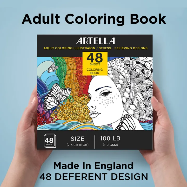 Adult%20Coloring%20Book%20Professional%20Drawing%20Book%2040%20Sheets%20By%20Artella%20-%20Image%203