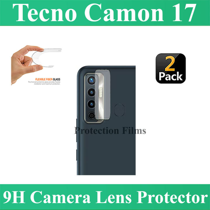 2 Pcs Tecno Camon 17 Back Camera Glass Protector Flexible Unbreakable Gorilla Nano Lens Glass Film For  Tecno Camon 17 - Transparent