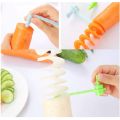 Small Hand held Manual Fruit Vegetable Potato Spiral  Chips Cutter Kitchen Gadget Tool. 