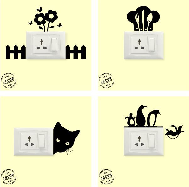 Zecor%20Gallery%20Pack%20of%204%20Vinyl%20Switch%20Wall%20Stickers%20%7C%20Premium%20Waterproof%20DIY%20Self-Adhesive%20Vinyl%20Decal%20for%20Home%20Decor%20-%20Image%204