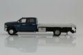 Die-cast 1:64 GreenLight WORK SERIES BLUE 2018 RAM 3500 STAKEBED TRUCK Dually NIP. 