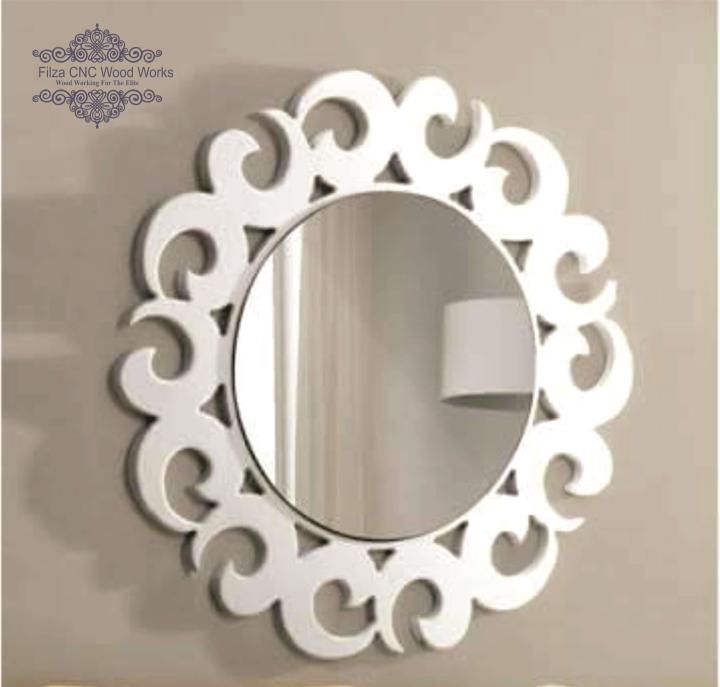 Filza Moon Round Mirror Frame 24x24inch for wall decor