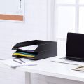 Paper Tray for Office – 2 Storey, Black - Pure & Hard Plastic, Strong Body Capacity. 